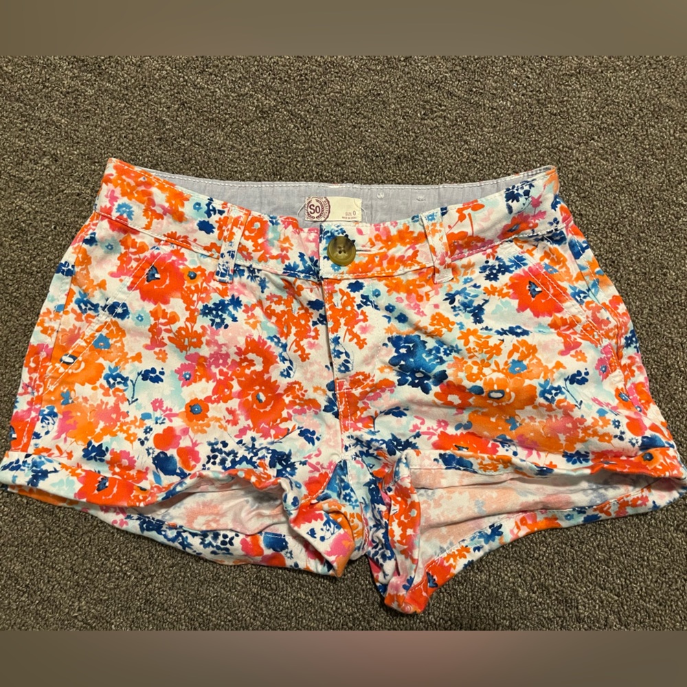 Floral shorts size 0